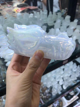 Load image into Gallery viewer, Angel aura selenite dragon head