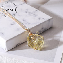 Load image into Gallery viewer, Hand-made, crystal stone pendant
