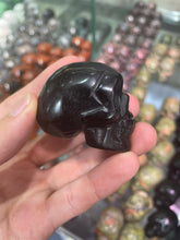 Load image into Gallery viewer, Obsidian&rose quartz skull-mini