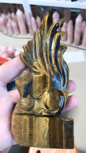 Load image into Gallery viewer, Tiger’s eye stone nine tailed fox