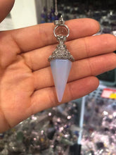 Load image into Gallery viewer, Round bead single pointed pendulum