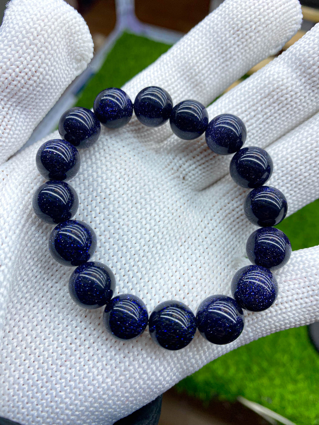 Blue sandstone bracelet【10mm】