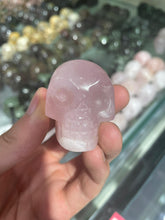 Load image into Gallery viewer, Obsidian&rose quartz skull-mini