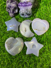 Load image into Gallery viewer, Drusy agate moon&star
