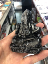 Load image into Gallery viewer, Silver obsidian Elephant God