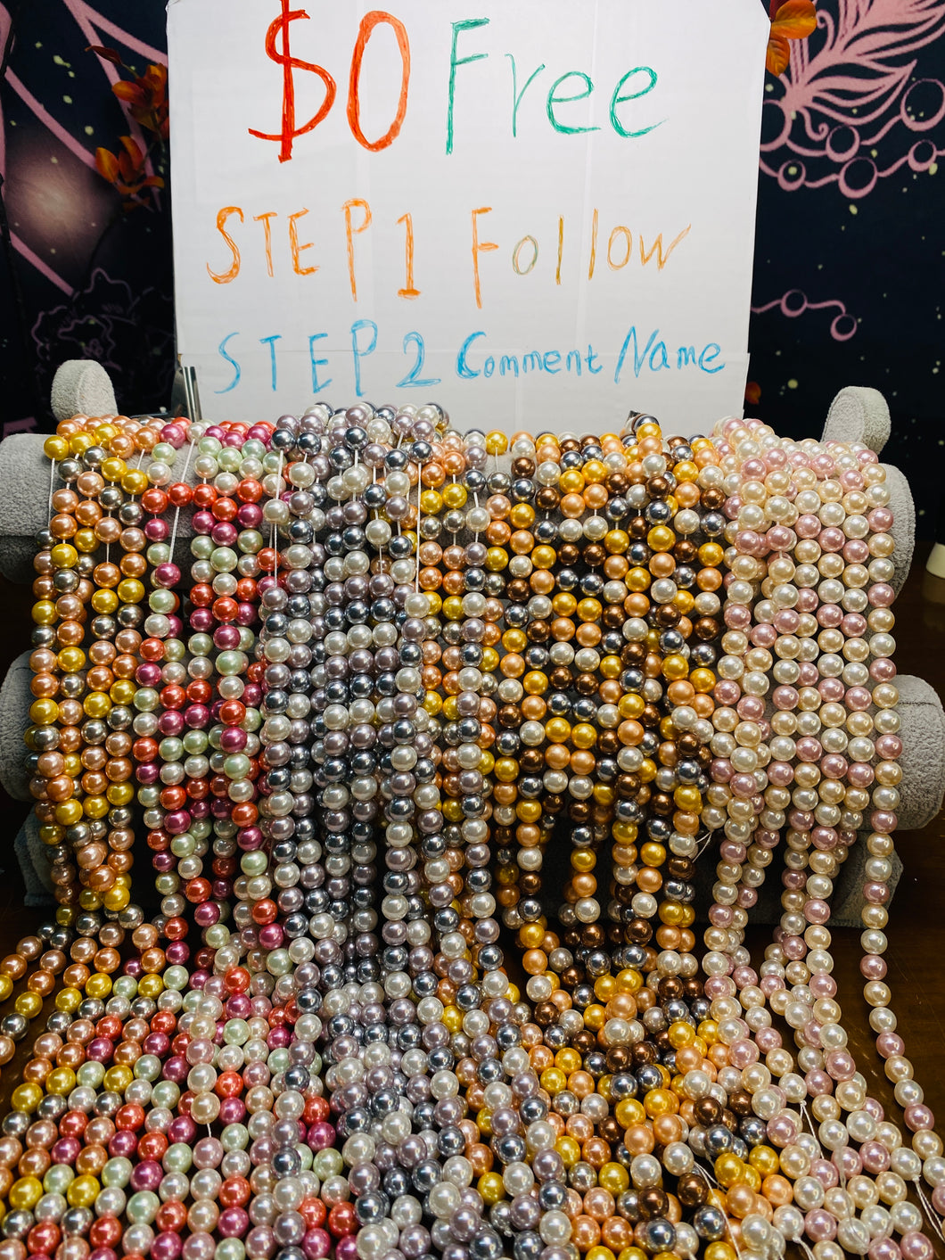 (NEW STORE OPENING)Free Gift for Followers!! A string of pearls for free