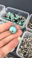 Load image into Gallery viewer, Turquoise and Obsidian Pendant
