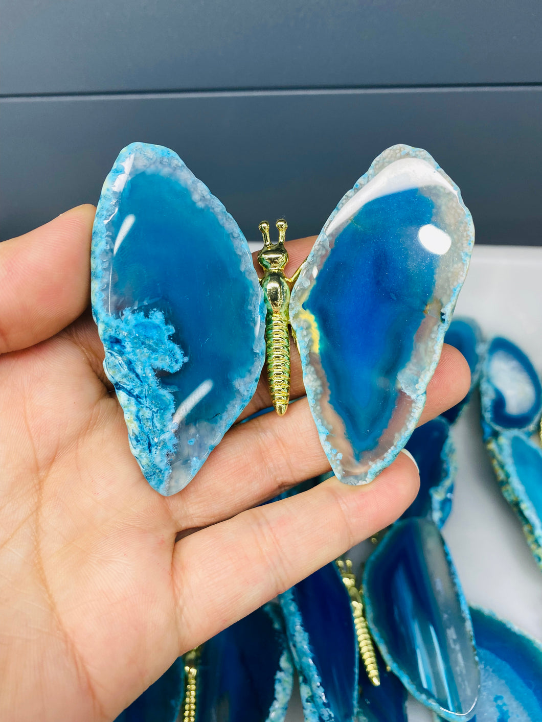 Colored agate butterfly
