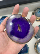 Load image into Gallery viewer, Brazilian agate slice (plating covered with gold edge)
