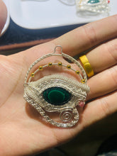 Load image into Gallery viewer, Malachite Braided Pendant
