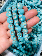 Load image into Gallery viewer, turquoise-Skull bracelet

