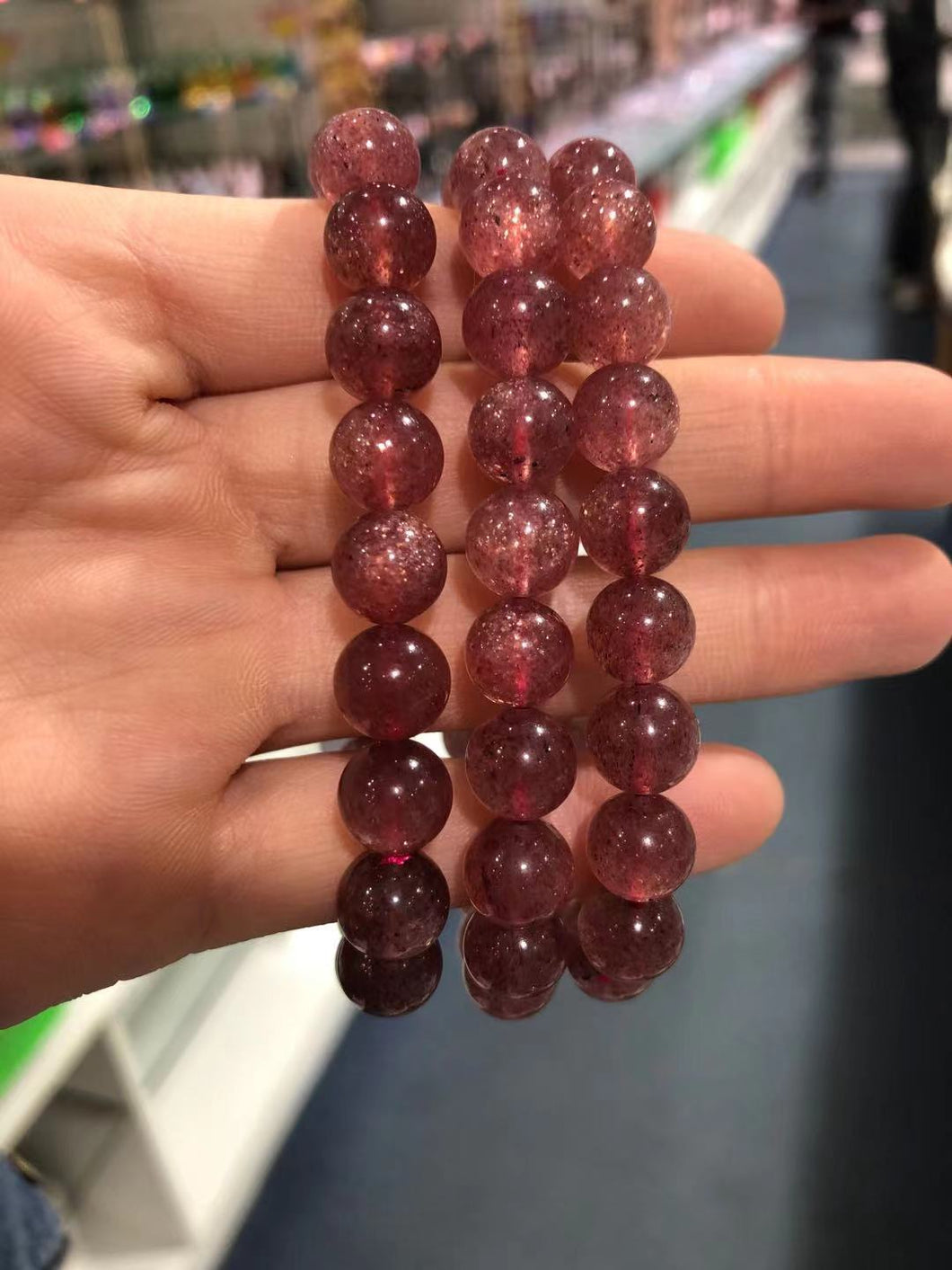 Strawberry quartz bracelet【8mm】