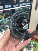 Load image into Gallery viewer, Silver sheen obsidian mermaid
