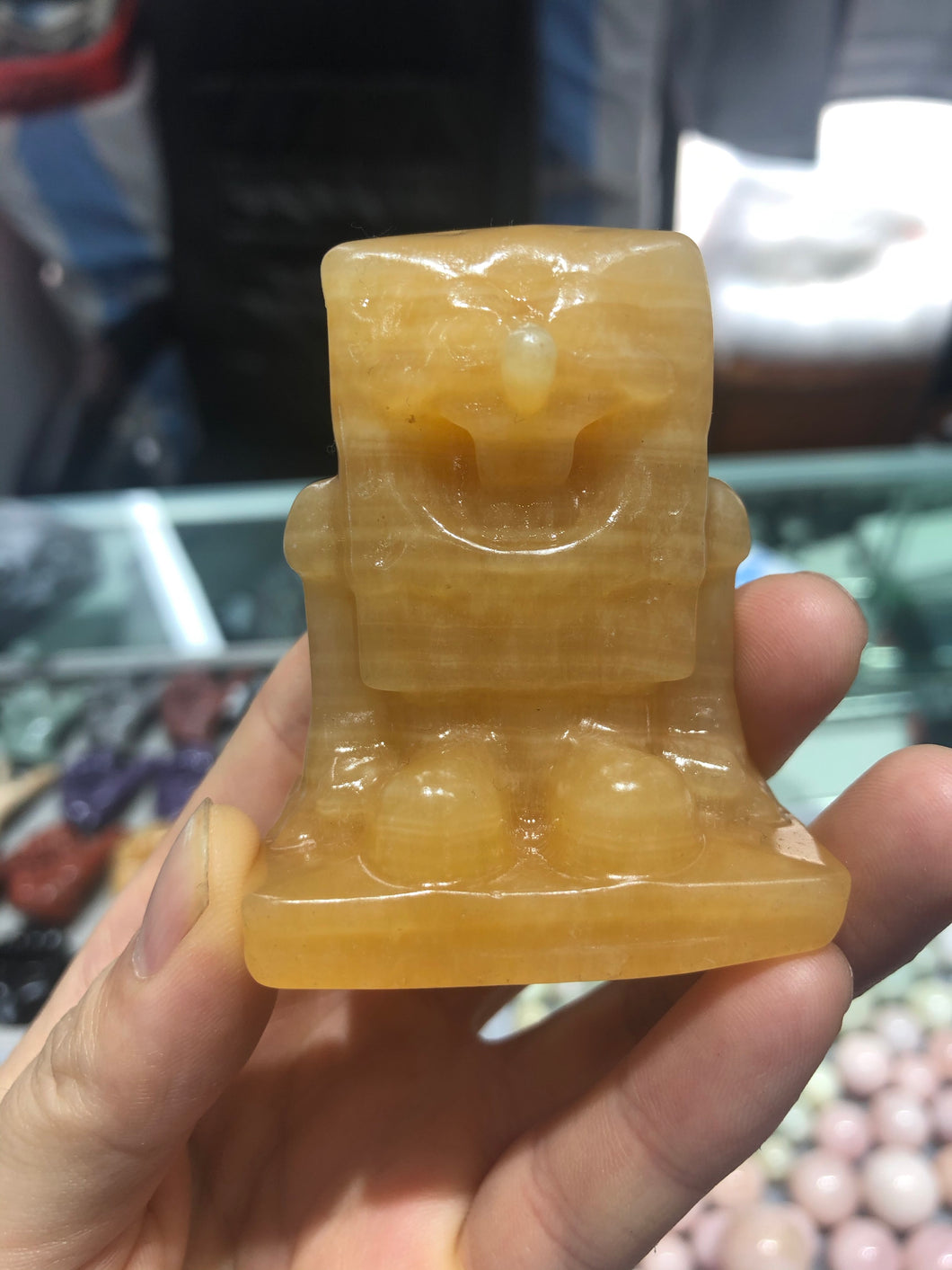 Yellow calcite Spongebob Squarepants